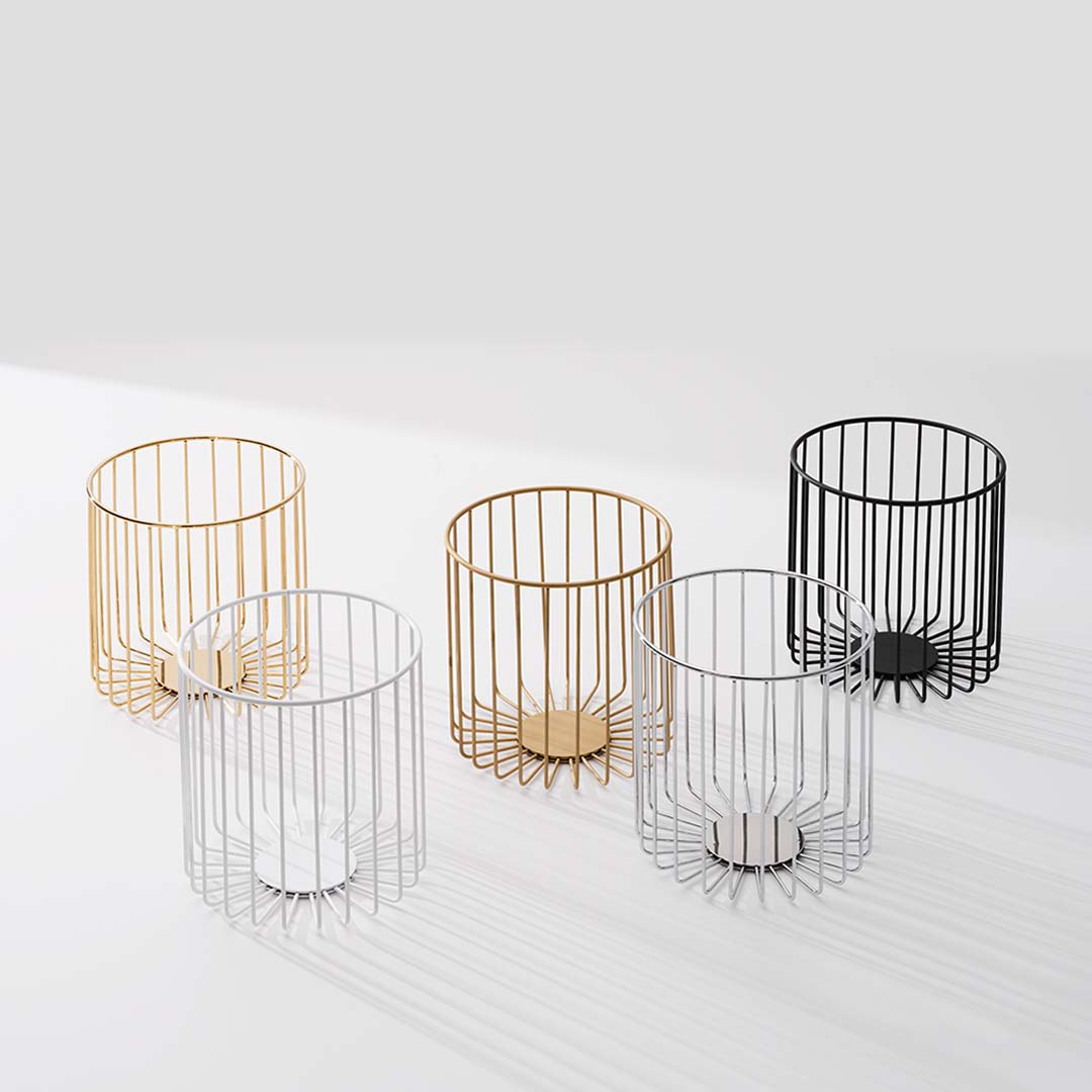 gold basic towel basket