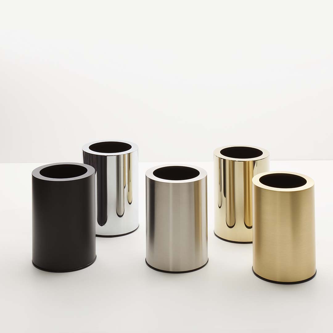 chrome waste bin