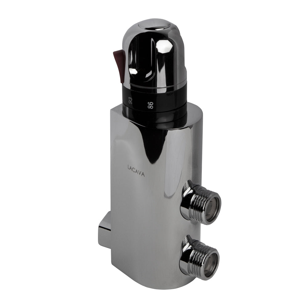 polished chrome mixing valve