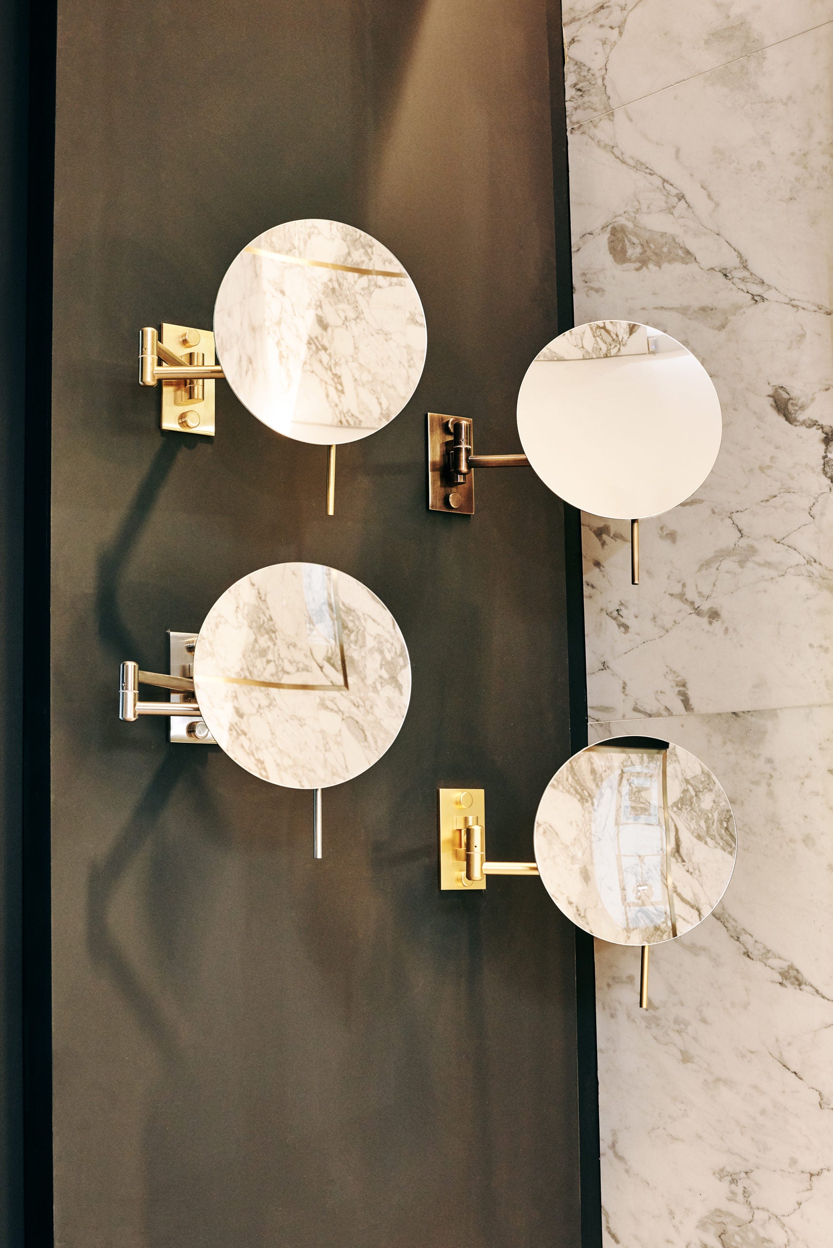 polished gold mirror
