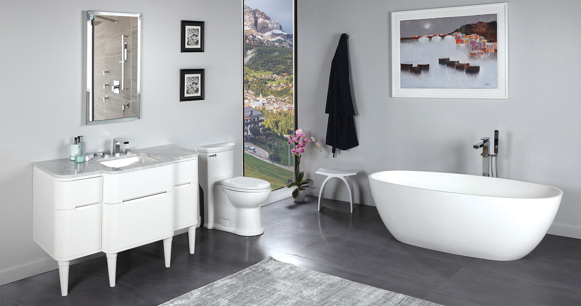 gloss white stool