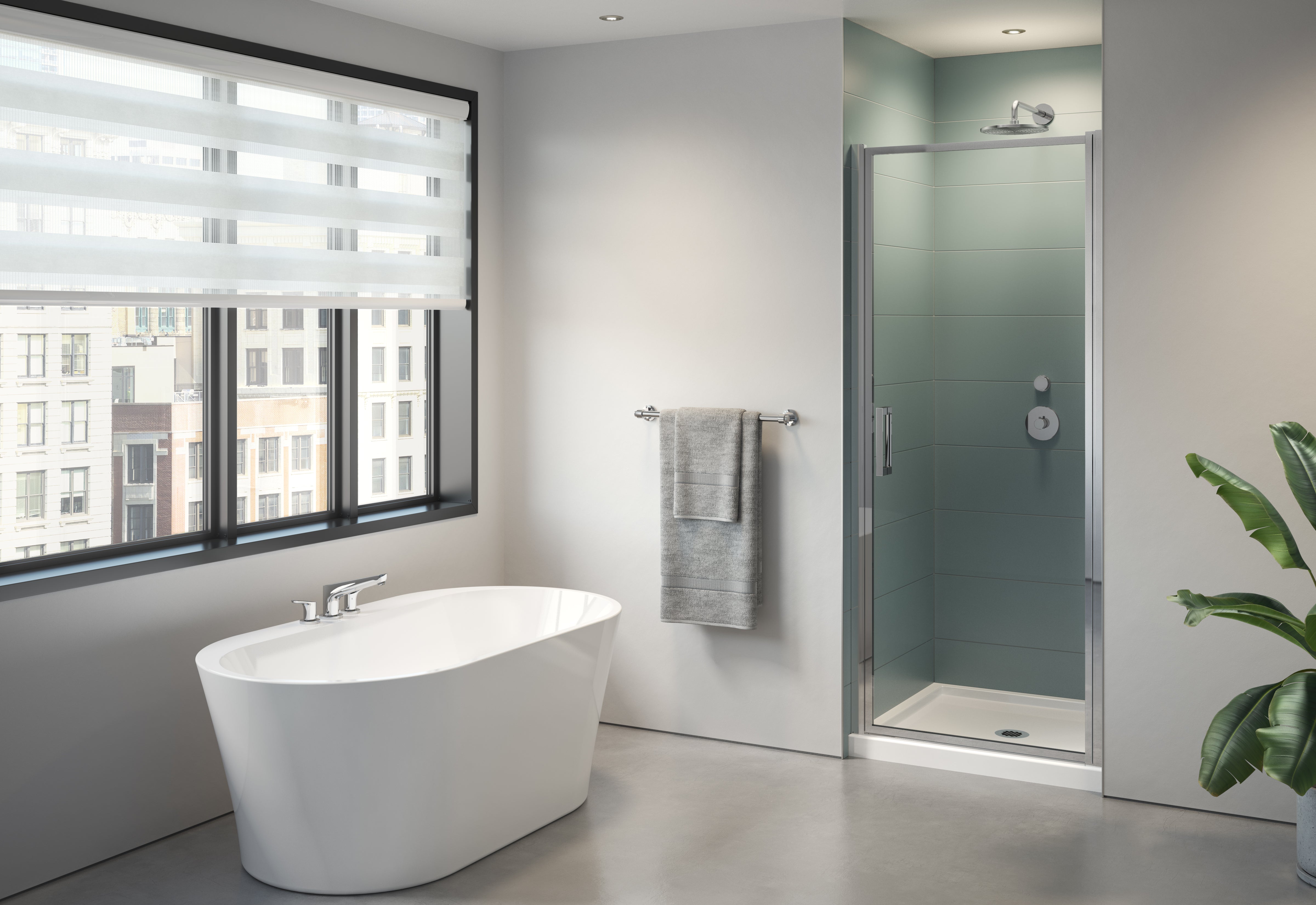 chrome shower door