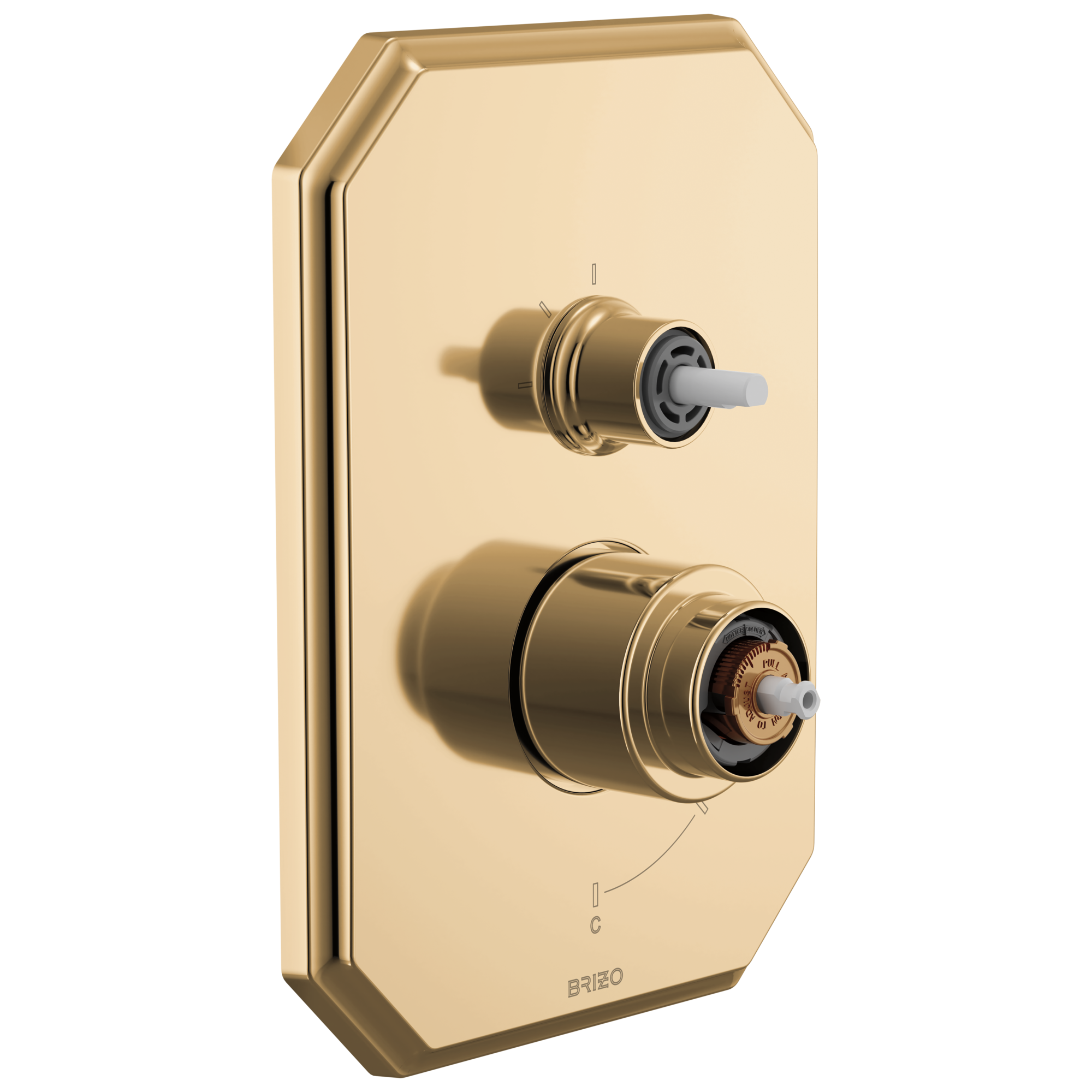 Brizo Beauclere Pressure Balance Valve with Integrated 3-Function Diverter Trim - Less Handles