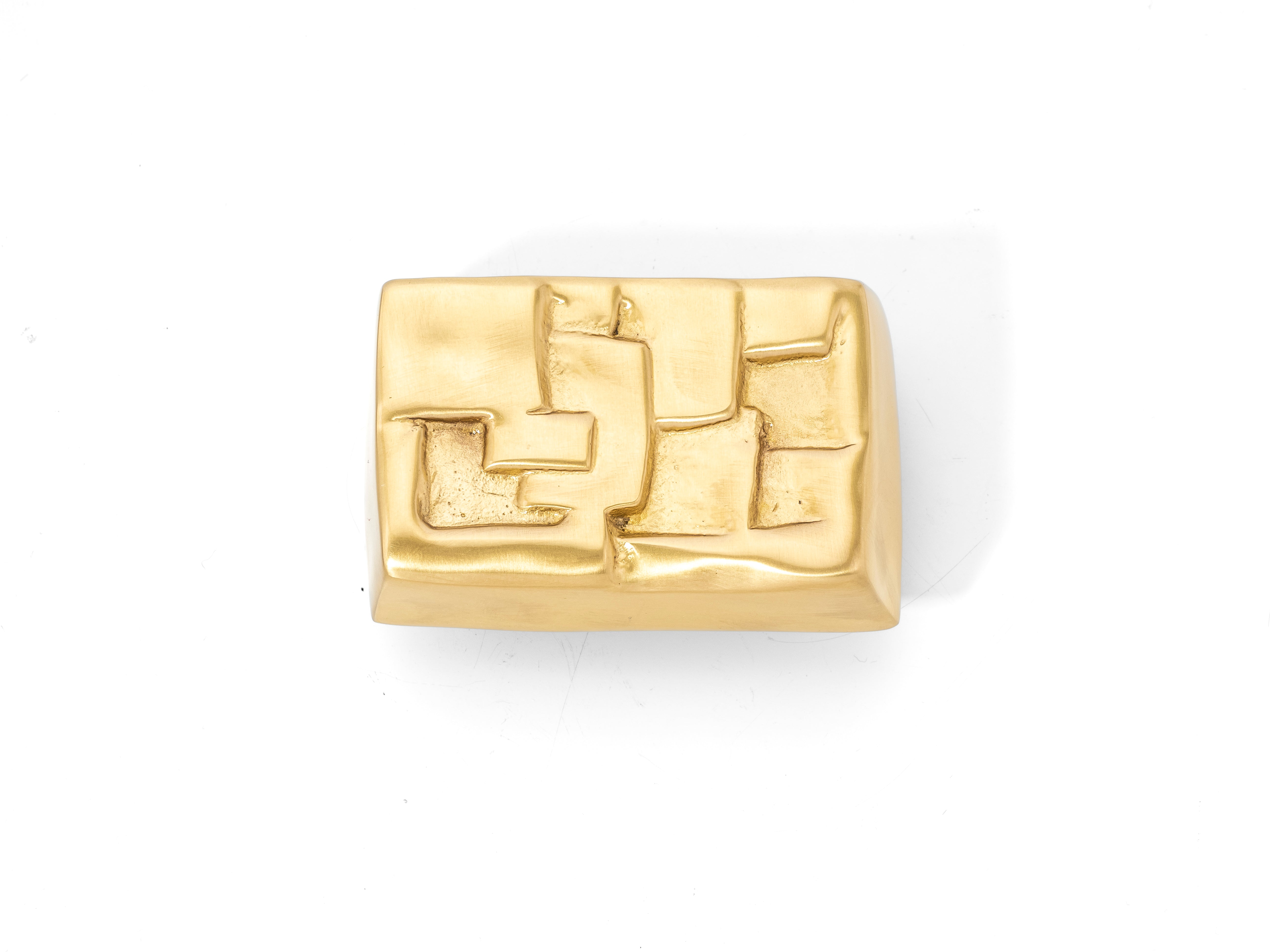 satin brass pull