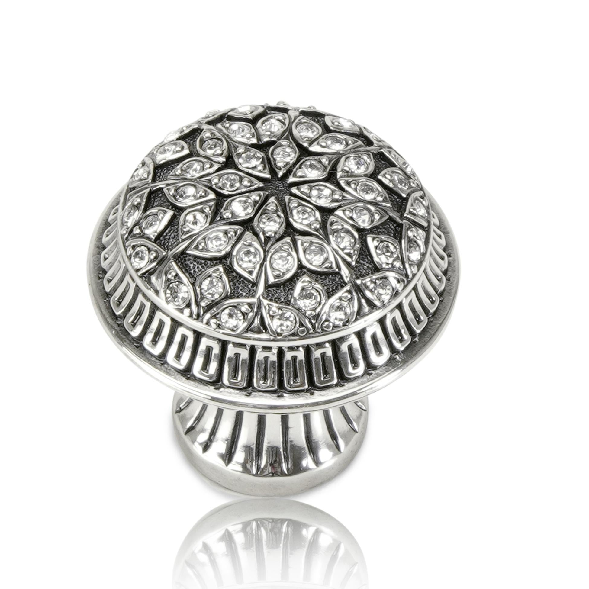 burnish silver knob