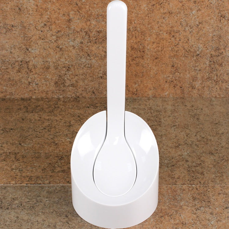white toilet brush holder
