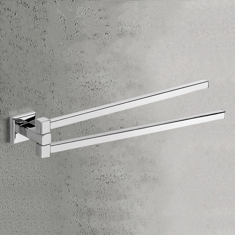 polished chrome towel bar