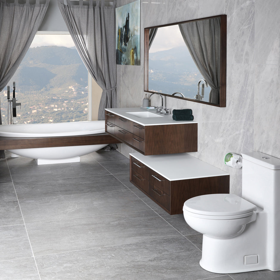 smoky walnut vanity