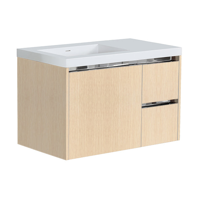 Lacava Kubista 36" Wall-Mount Under Counter Vanity - Left