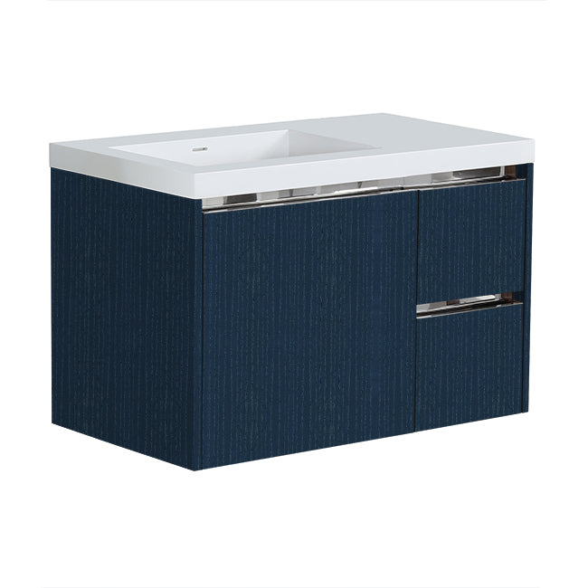 Lacava Kubista 36" Wall-Mount Under Counter Vanity - Left