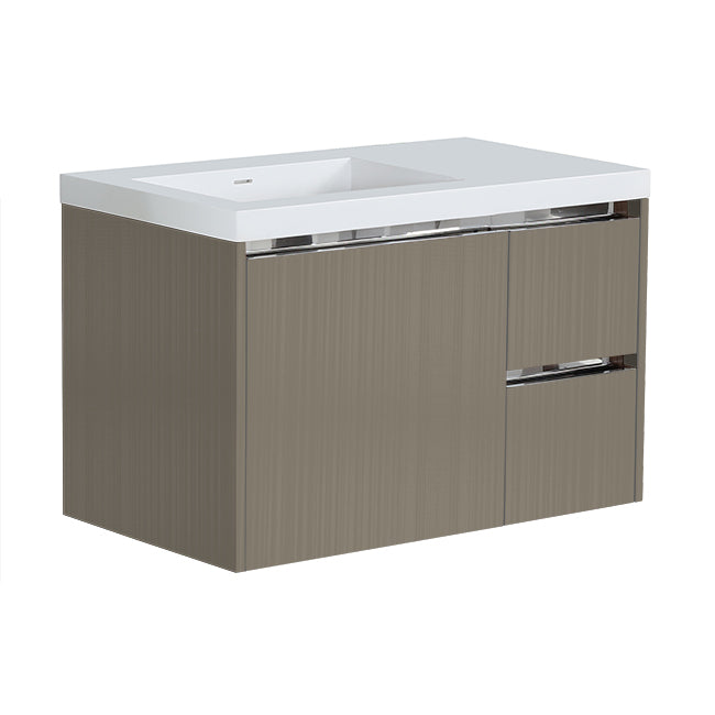 Lacava Kubista 36" Wall-Mount Under Counter Vanity - Left