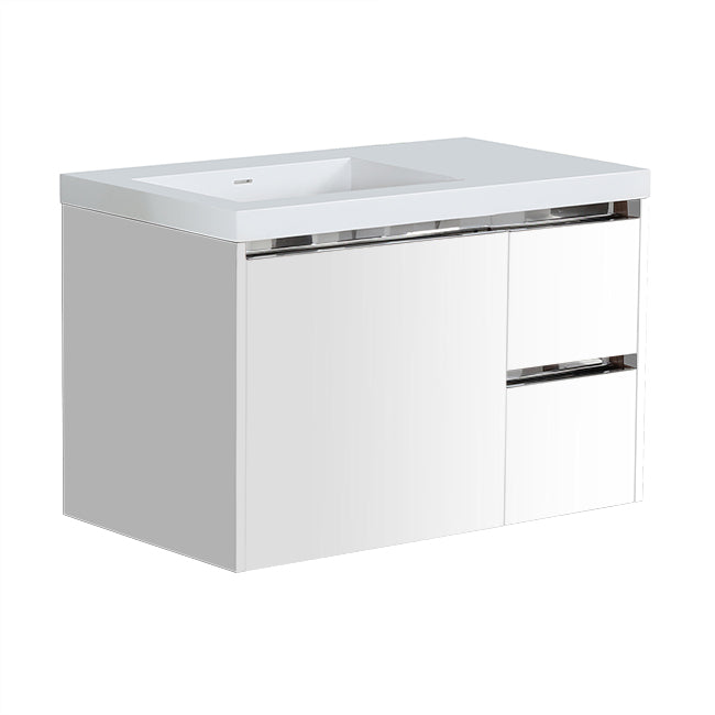 Lacava Kubista 36" Wall-Mount Under Counter Vanity - Left