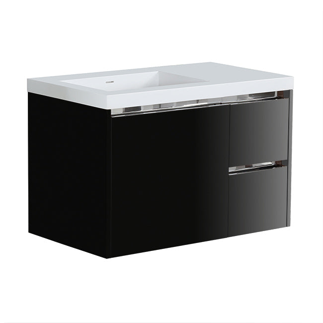 Lacava Kubista 36" Wall-Mount Under Counter Vanity - Left