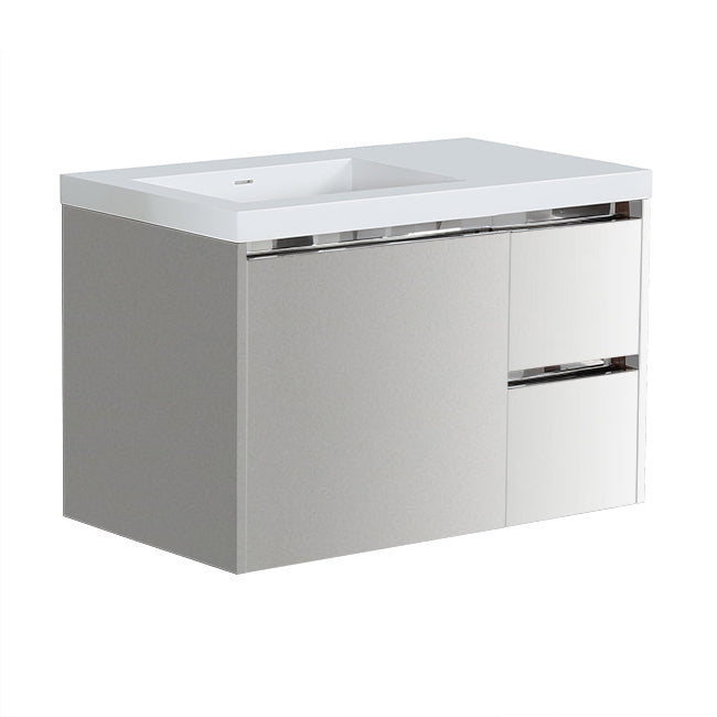 Lacava Kubista 36" Wall-Mount Under Counter Vanity - Left