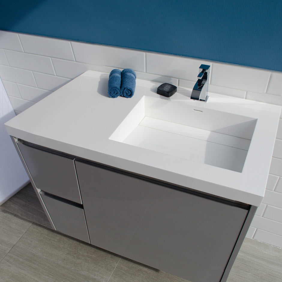 matte white sink