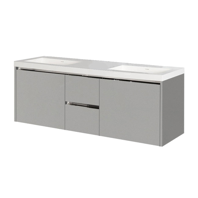 Lacava Kubista 60" Wall-Mount Under Counter Vanity