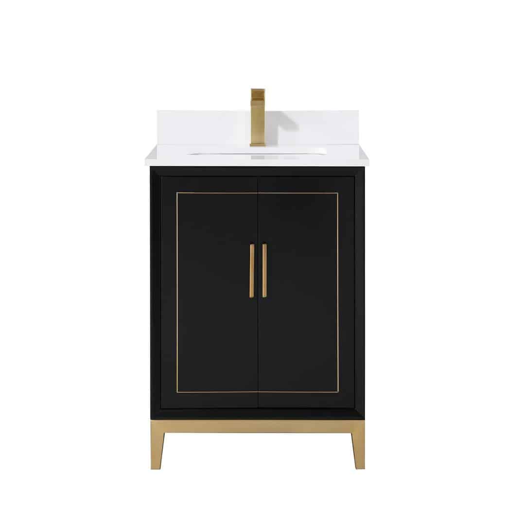 white quartz vanity