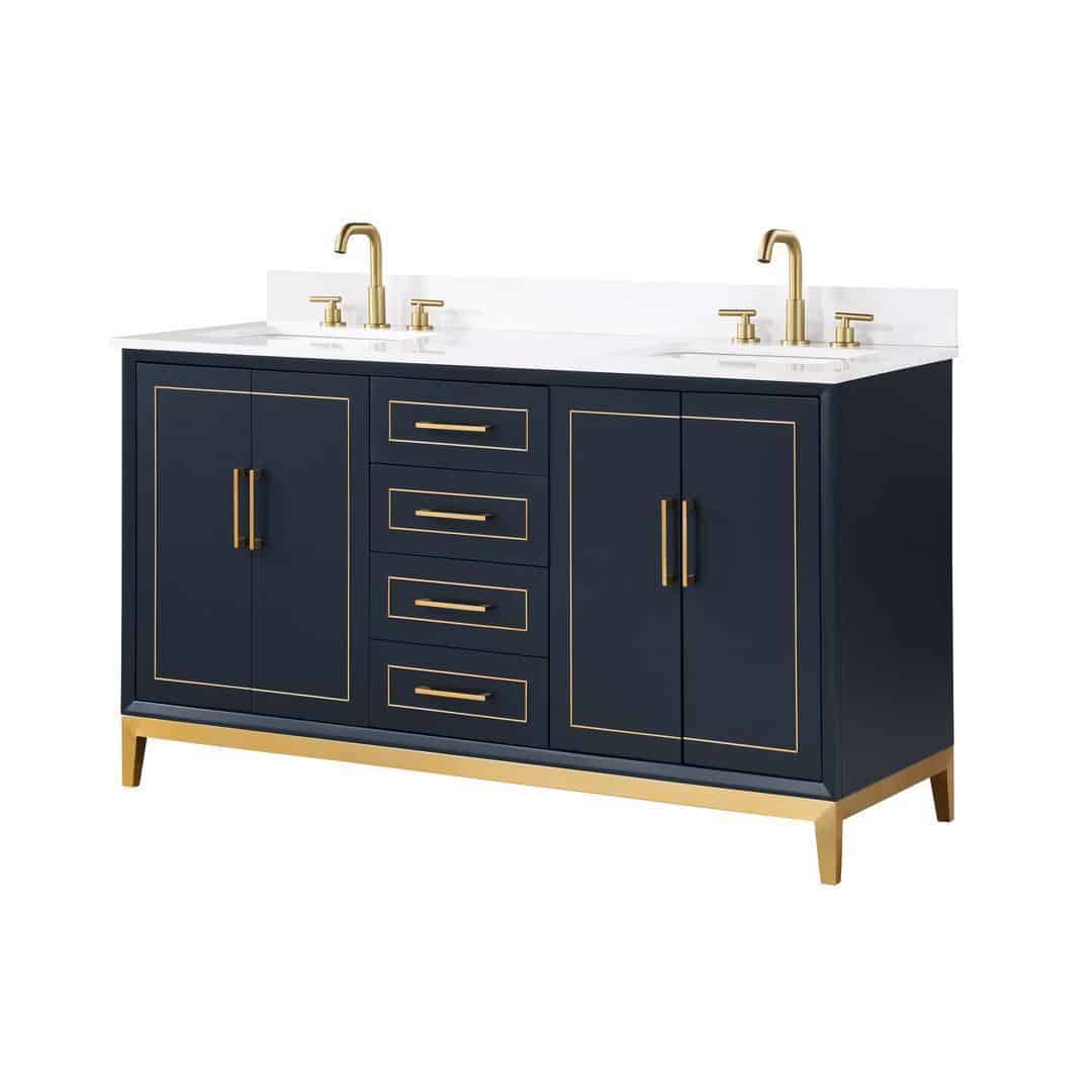 white quartz vanity