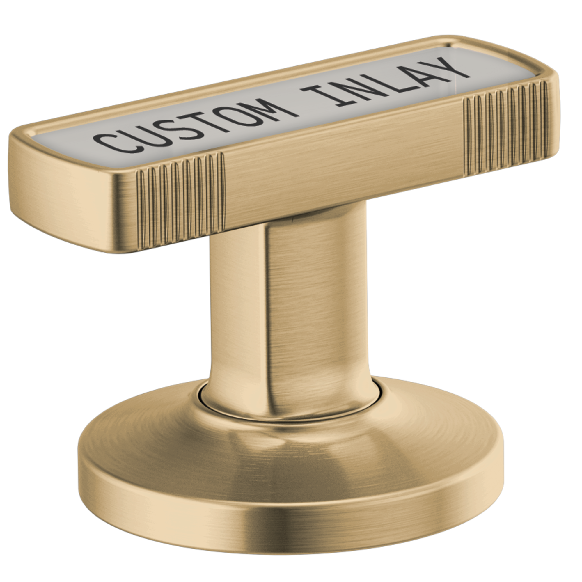 Brizo Kintsu Widespread Lavatory Knob with Custom Inlay Handle Kit