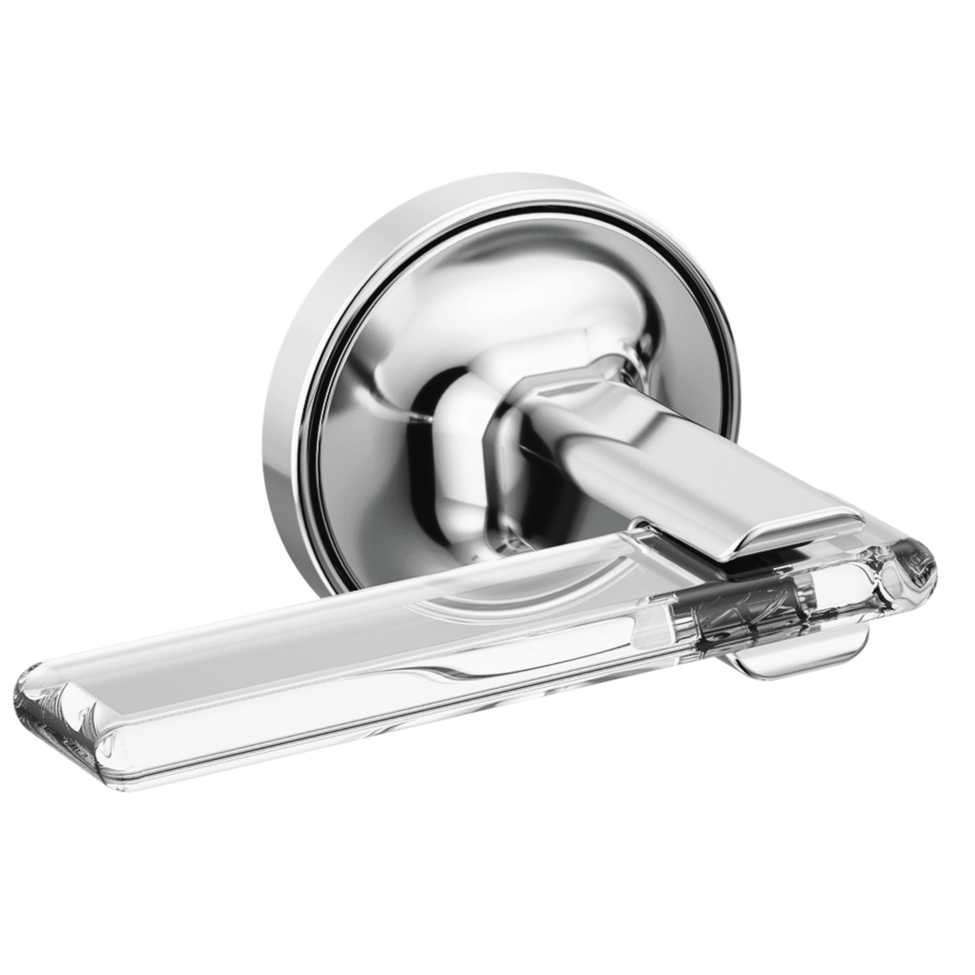 polished chrome / clear acrylic handle kit