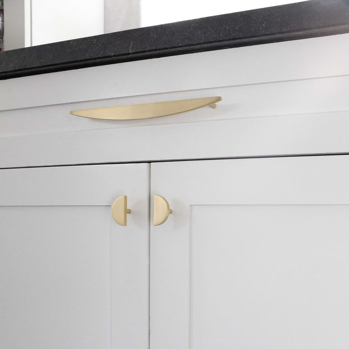 satin brass pull