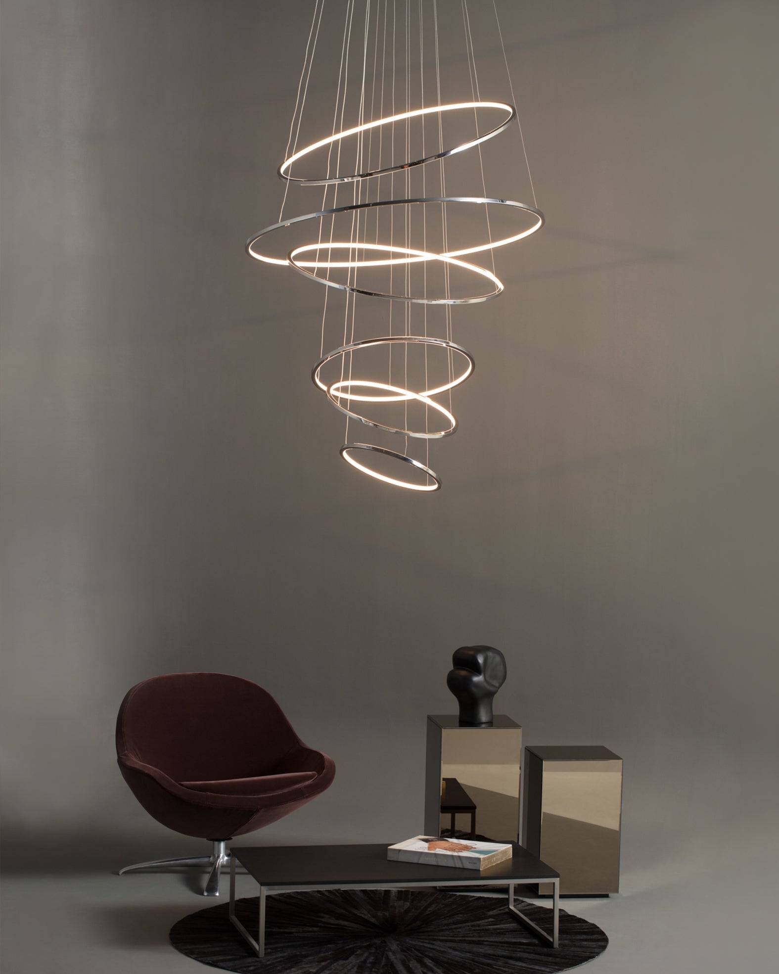 chrome chandelier