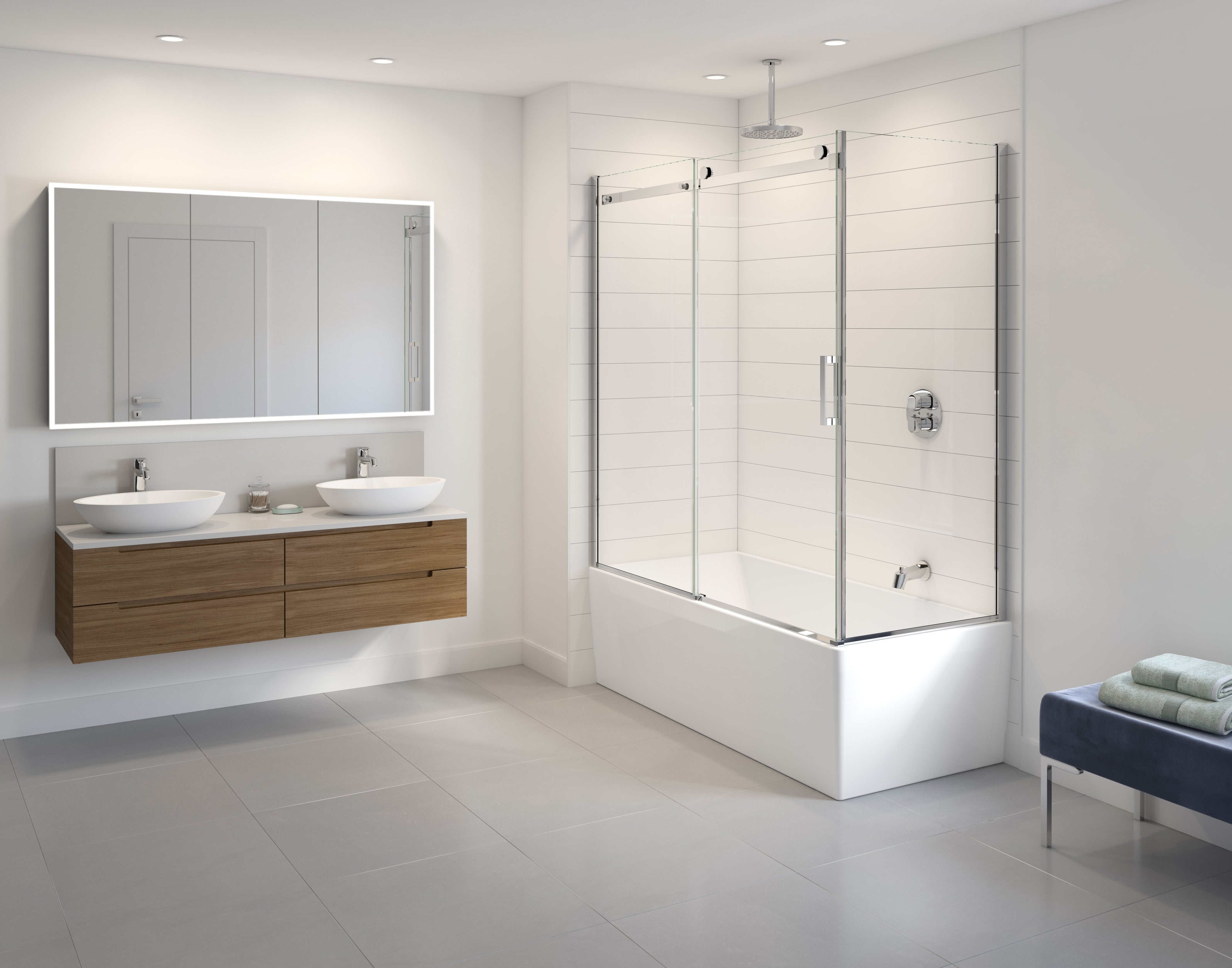 chrome tub enclosure