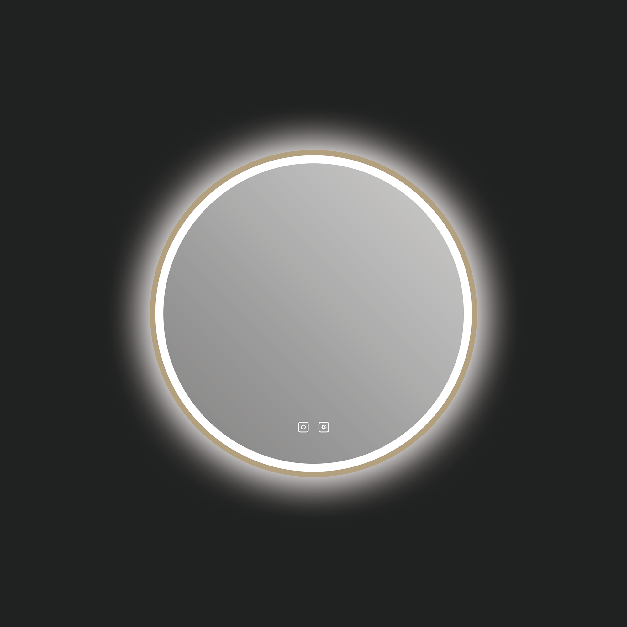 brushed bronze led mirror