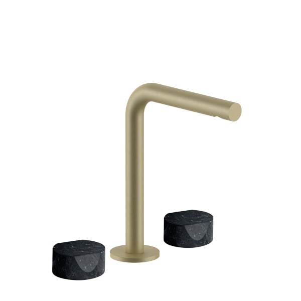 Fantini AF/21 Three Hole Vessel Mixer - Handles in Marquinia Black Marble