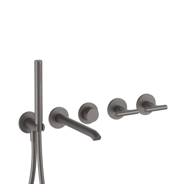 matte gun metal pvd tub filler