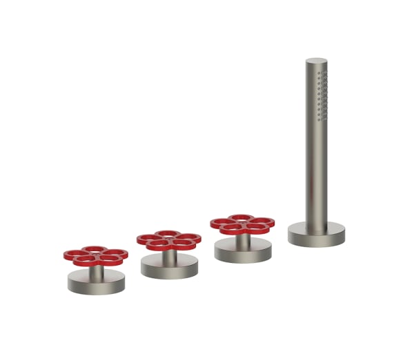matte gun metal pvd tub set
