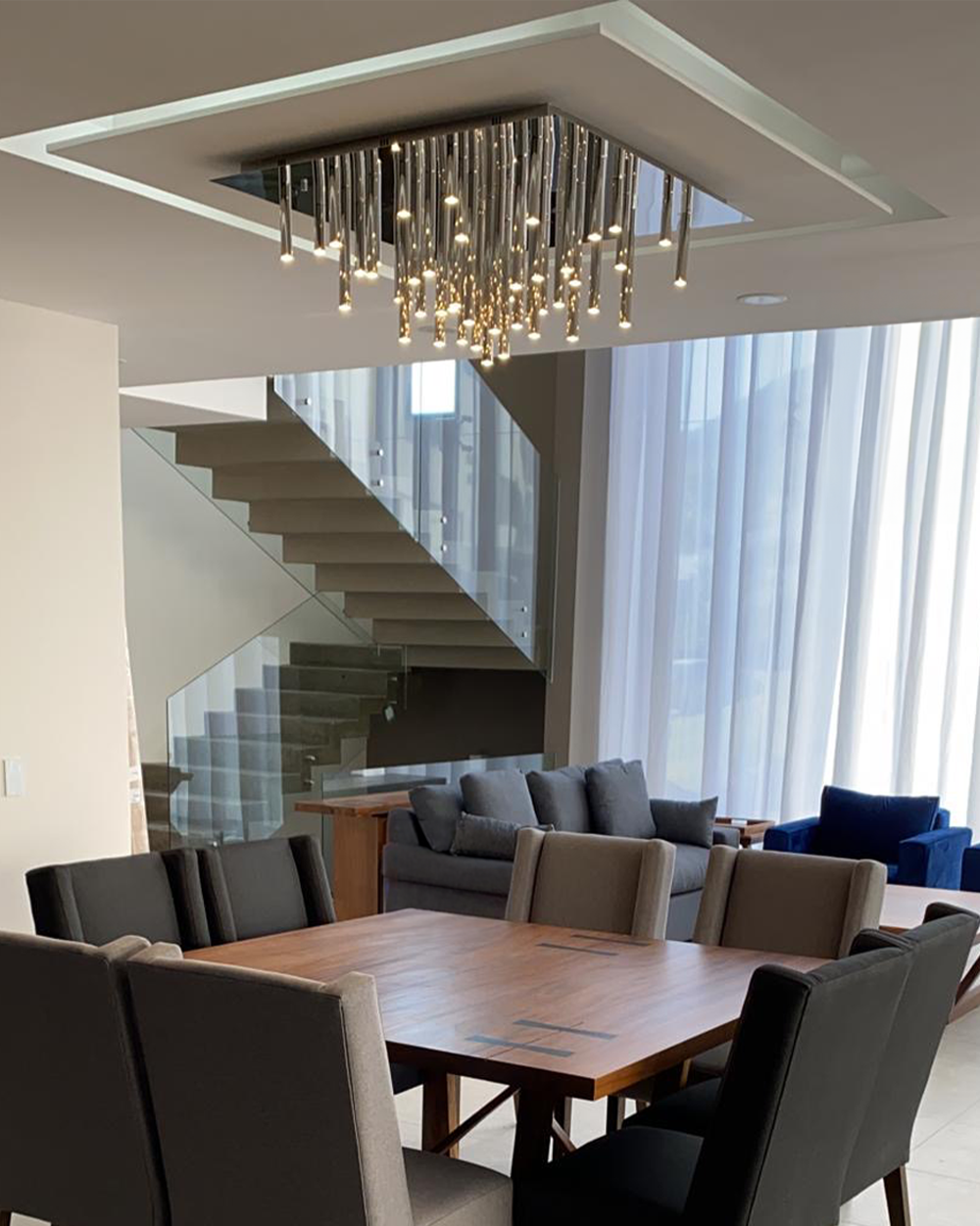 chrome chandelier