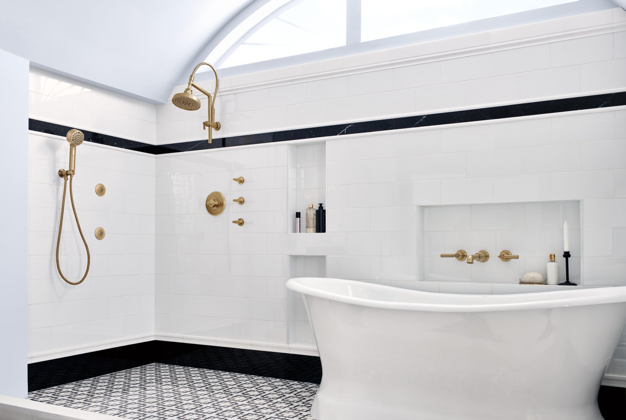 luxe gold tub filler