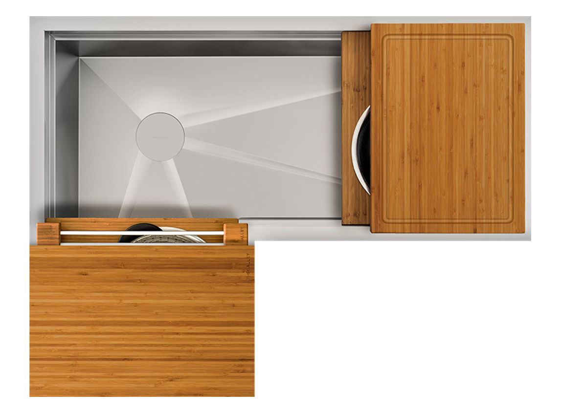 natural golden bamboo washstation