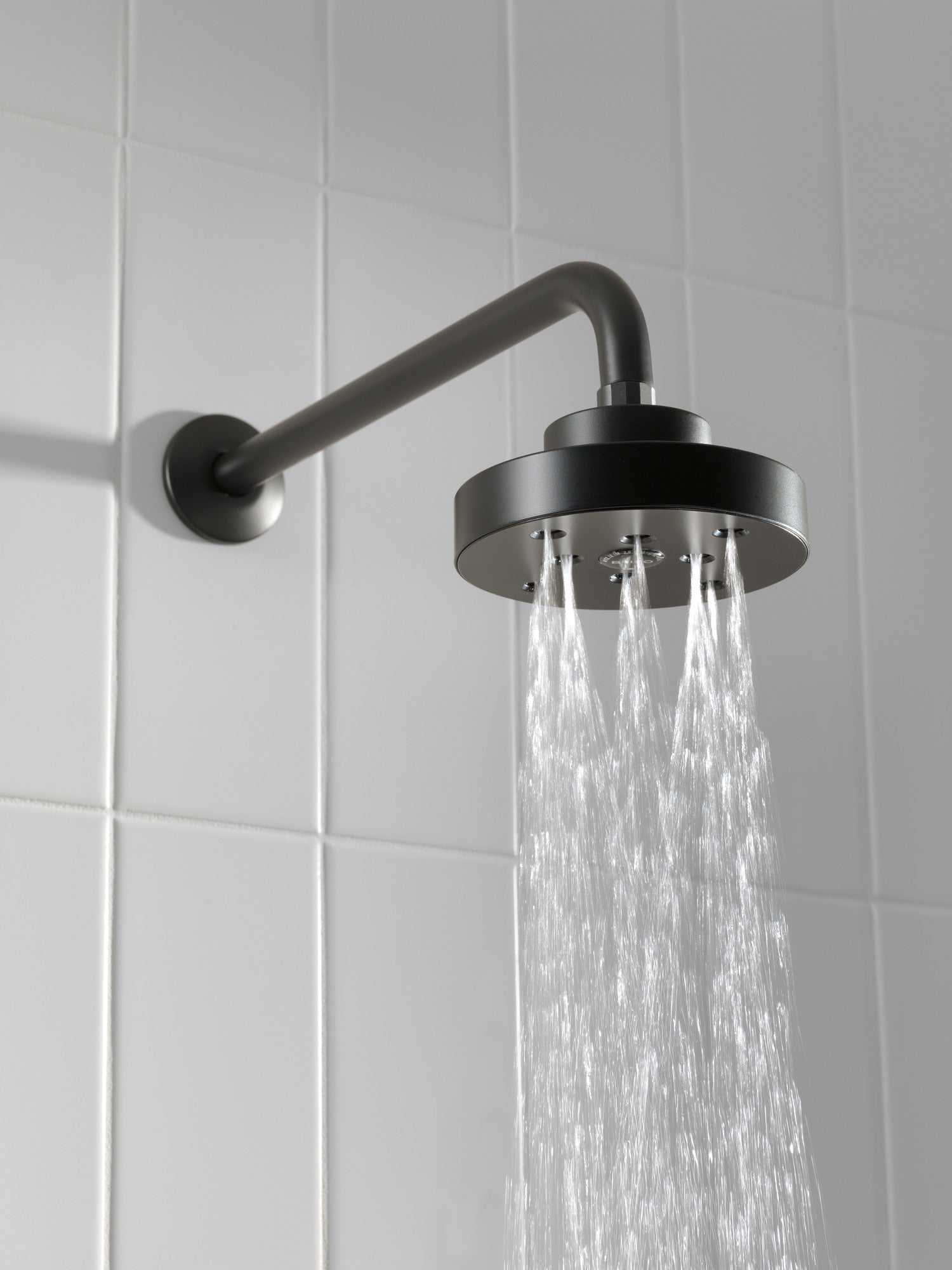 matte black shower arm and flange