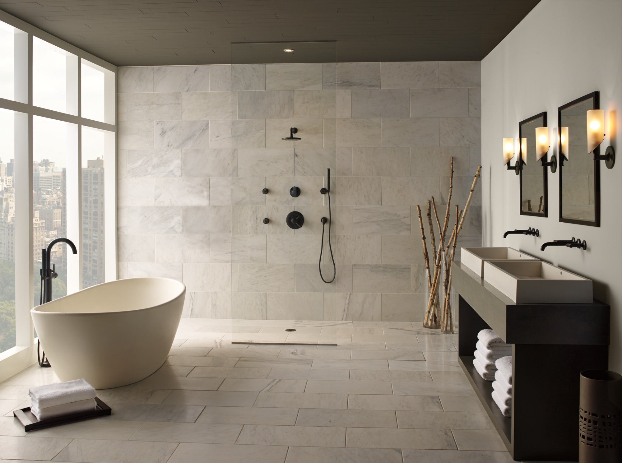 matte black tub filler