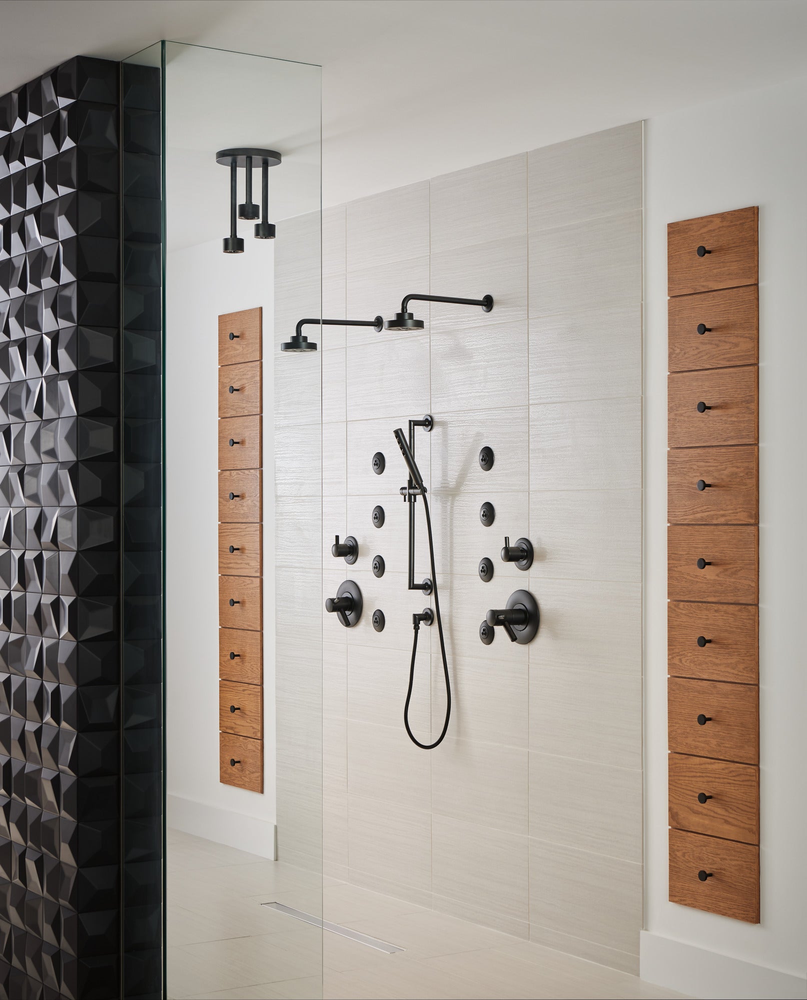matte black thermostatic shower