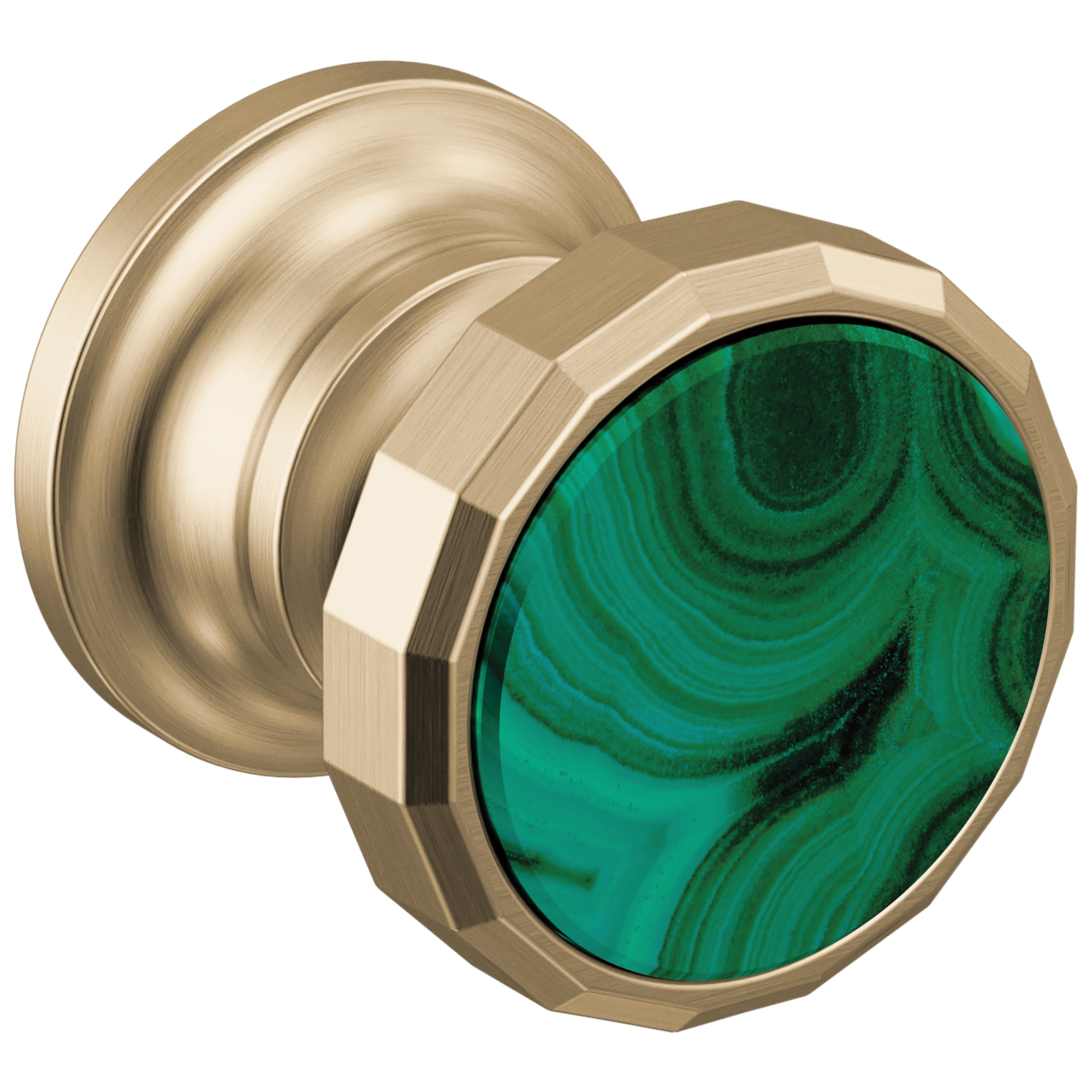 Brizo Beauclere Wall Mount Lavatory Wheel Handle Kit with Malachite Insert