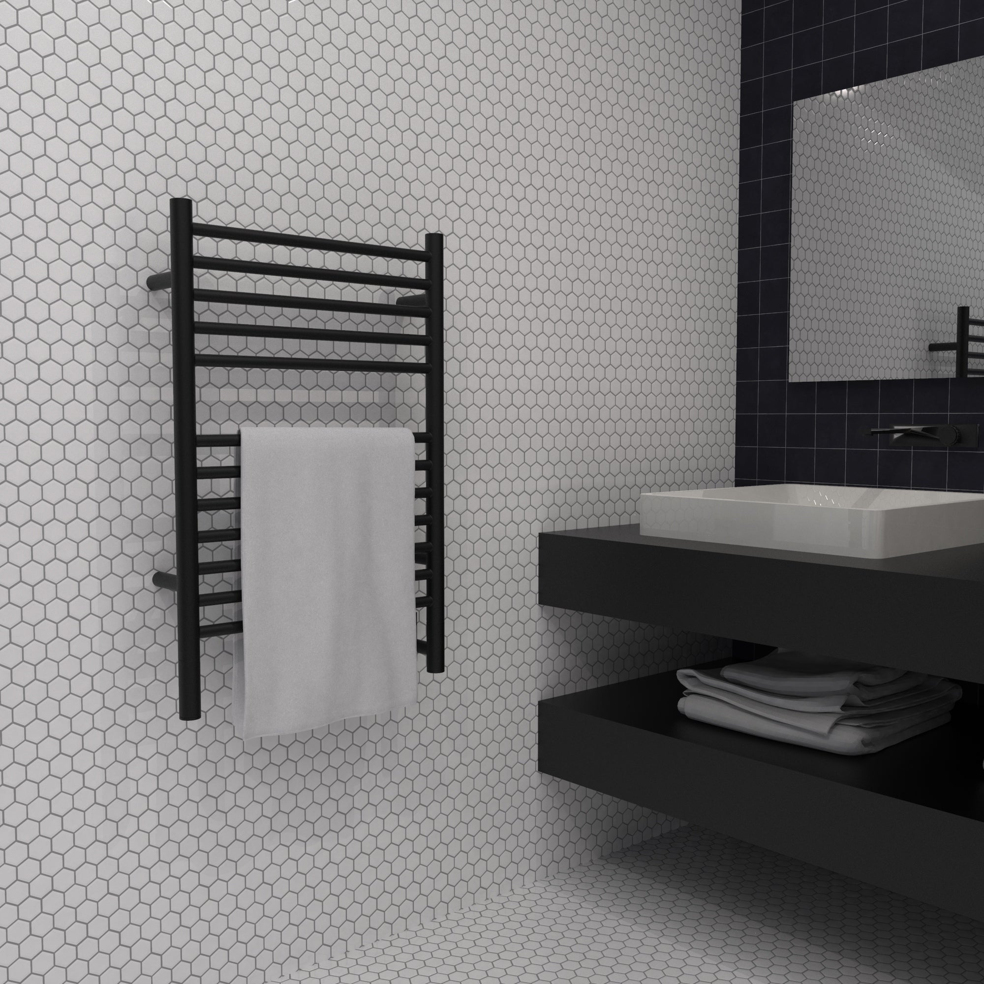 matte black towel warmers