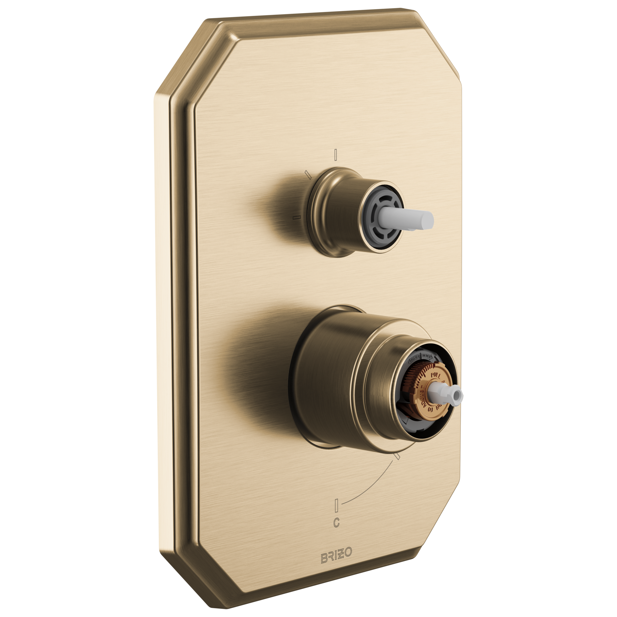 Brizo Beauclere Pressure Balance Valve with Integrated 3-Function Diverter Trim - Less Handles