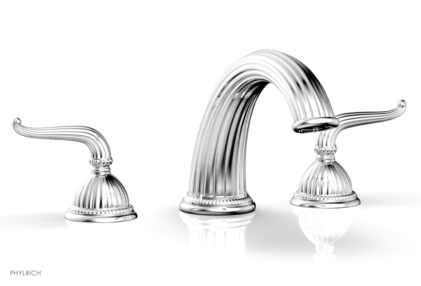 polished chrome deck tub set