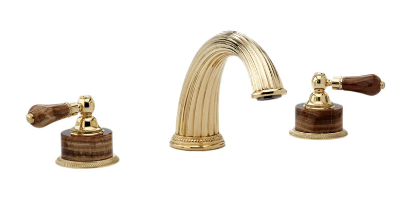 polished chrome deck tub set