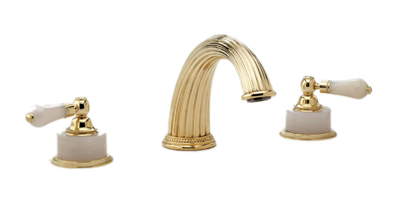 polished chrome deck tub set