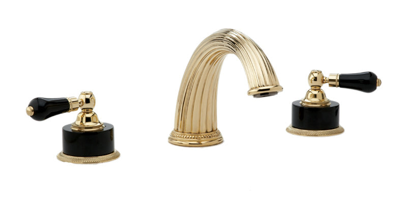 polished chrome deck tub set