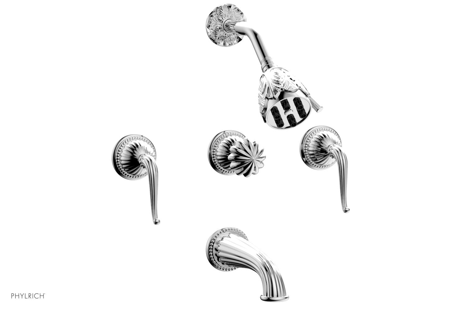 polished chrome shower set