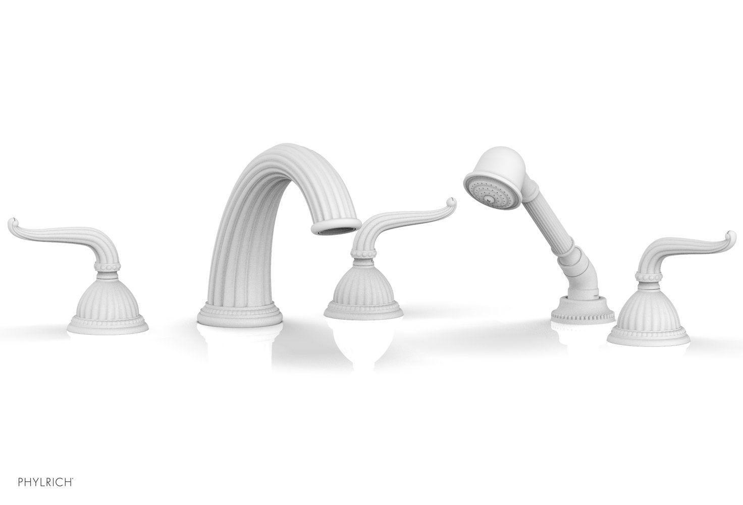 Phylrich GEORGIAN & BARCELONA Deck Tub Set with Hand Shower - Lever Handles