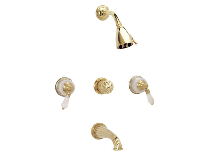 polished chrome shower set