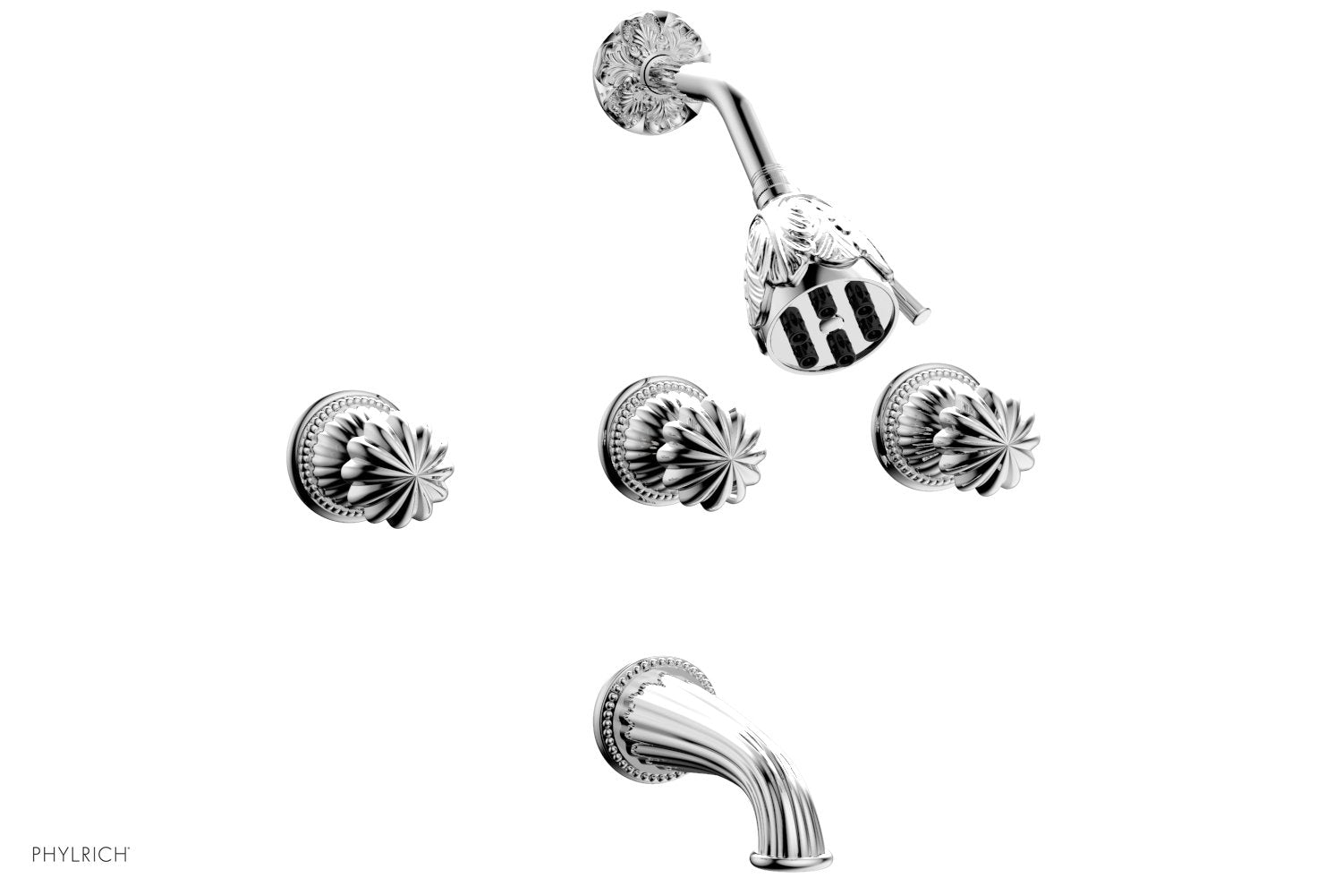 polished chrome shower set