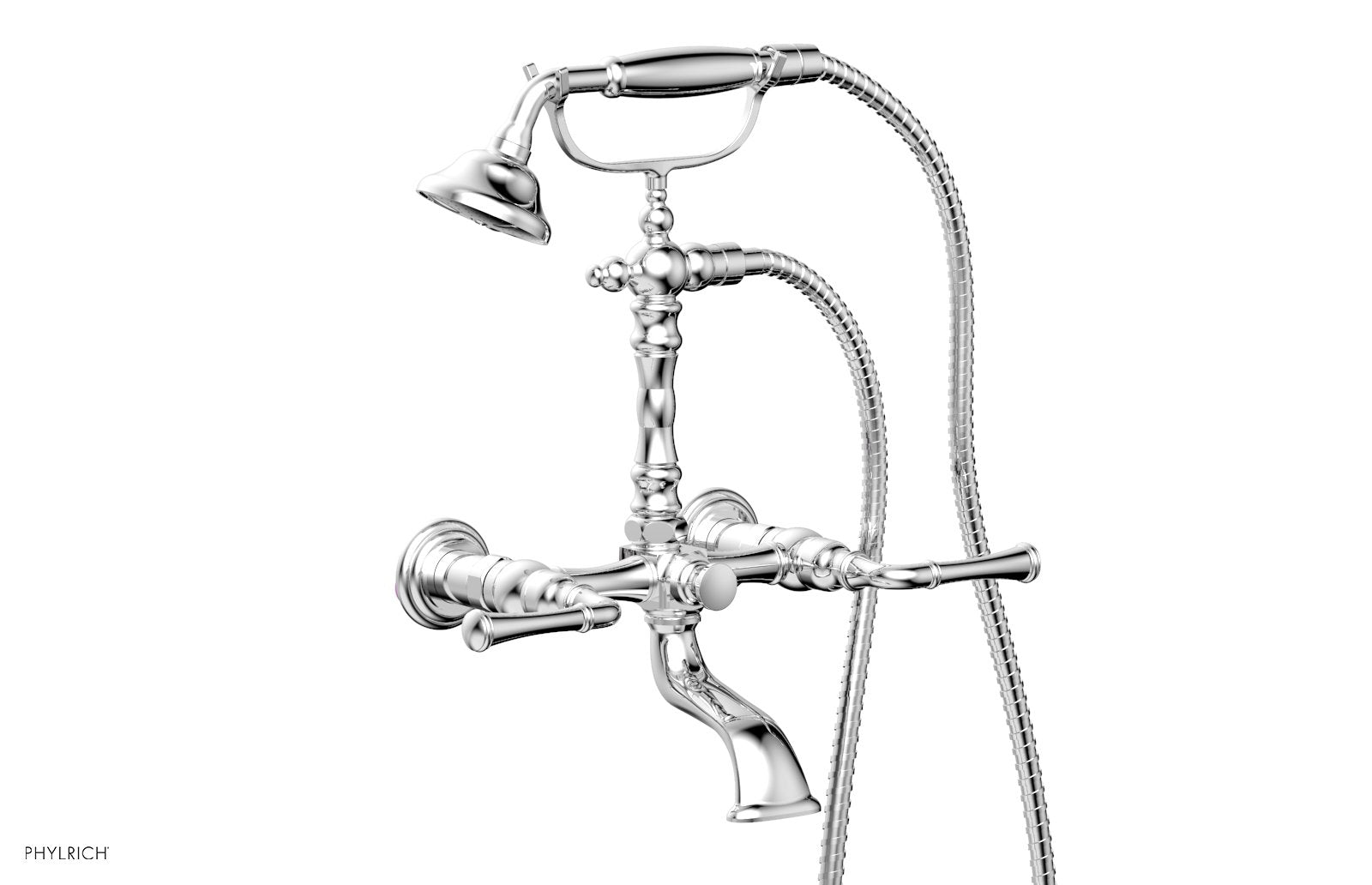 polished chrome exposed tub