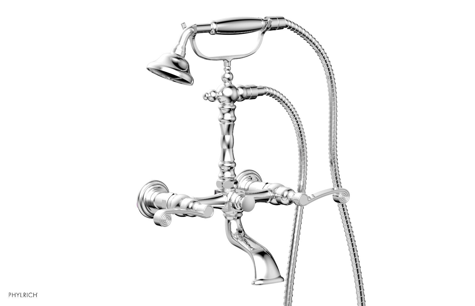 polished chrome exposed tub